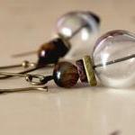 Tiger Eye Earrings With Ha..